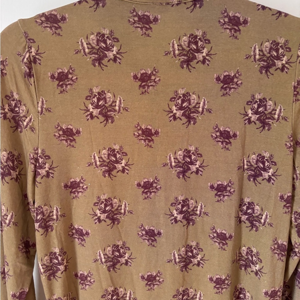 Women’s Wilfred Pose Long Sleeve Jersey Floral Button Up Shirt Size Medium - Picture 6 of 9